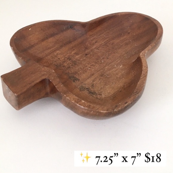 Price Firm ❤️ Club Clover Wooden Dish Bowl - Picture 2 of 2